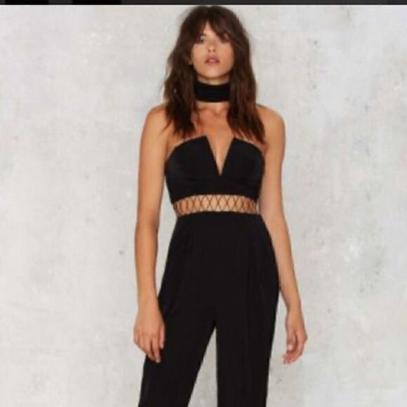 StyleStalker Black Glory Strapless Jumpsuit Size:S - Picture 5 of 9